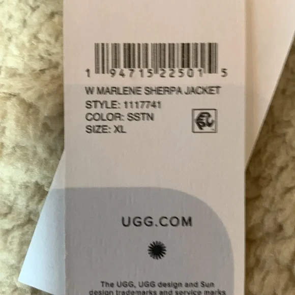 NWT UGG MARLENE SHERPA JACKET SZ XL - Picture 12 of 12